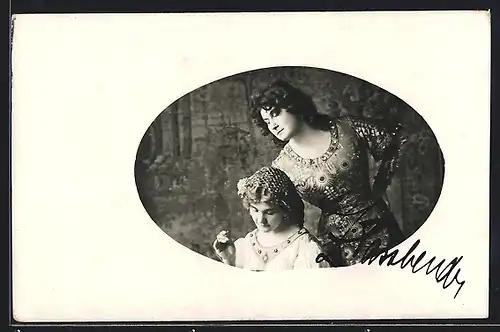 AK Opernsängerin Zdenka Fassbender mit Autograph, Theaterrolle