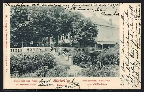 AK Budapest, Hüvösvölgy, Etablissement Holtzspach