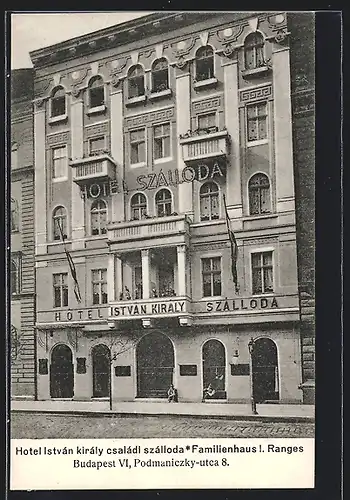 AK Budapest, Hotel István király szálloda, Podmaniczky-utca 8