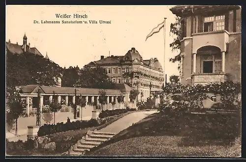 AK Dresden-Weisser Hirsch, Dr. Lahmann's Sanatorium und Villa Urvasi