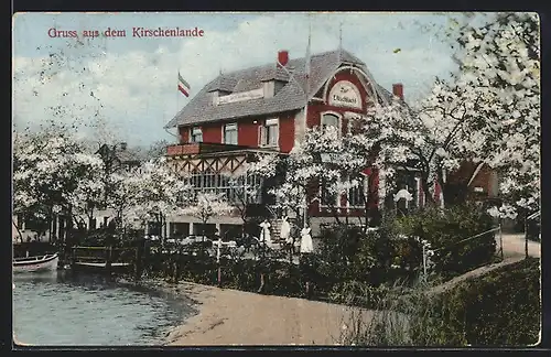 AK Kirschenlande, Gasthaus Zur Elbschlucht
