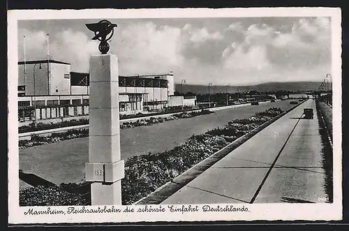 AK Mannheim, Hoheitszeichen an der Reichsautobahn