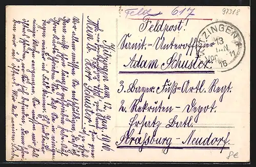 AK Kitzingen, Pfründner Spital, Protest. Kirche u. Rathausturm