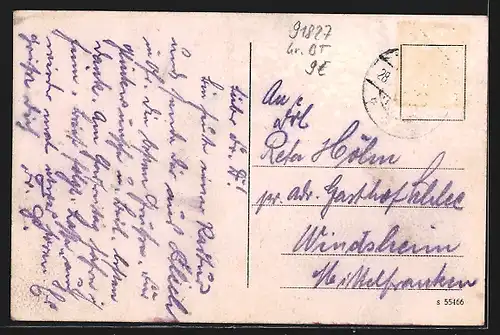 AK Plech, Teilansicht mit Kirche