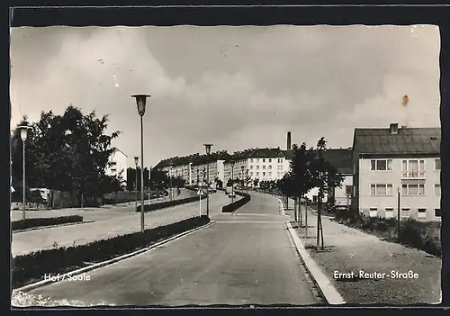 AK Hof /Saale, Partie in der Ernst-Reuter-Strasse