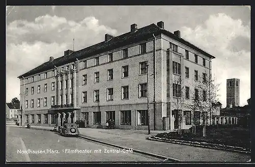 AK Nordhausen / Harz, Filmtheater mit Zentral-Café