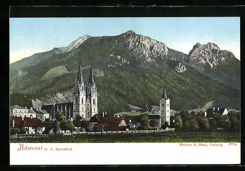 AK Admont, Ortsansicht mit d. Sparafeld