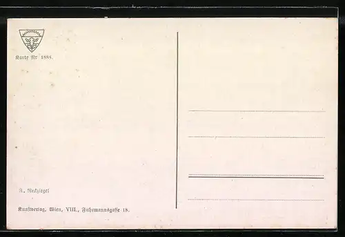 Künstler-AK Reichenau, Ortsansicht mit Rax
