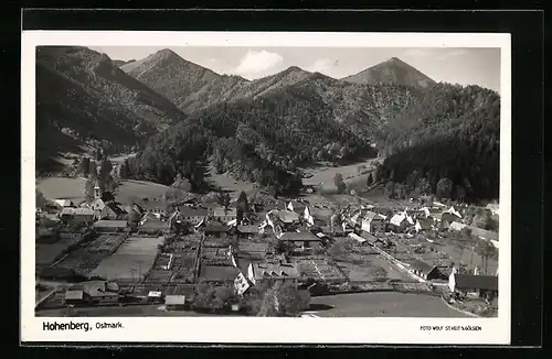 AK Hohenberg /Ostmark, Totalansicht aus der Vogelschau