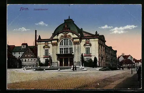 AK Fürth, Ansicht vom Stadttheater