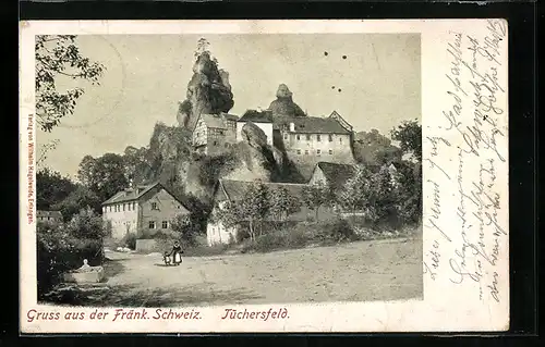 AK Tüchersfeld, Teilansicht des Ortes