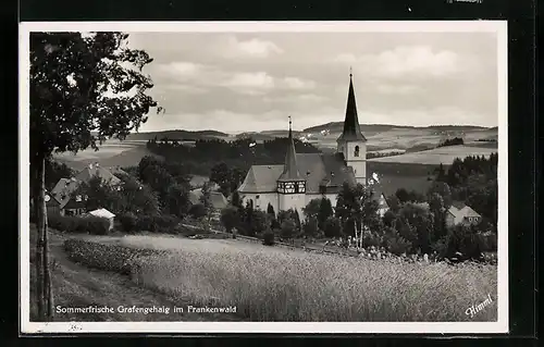 AK Grafengehaig, Ortsansicht mit Kirche