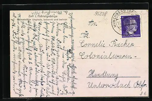 AK Zell, Ortsansicht mit Kirche