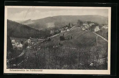 AK Schwarzenstein / Frankenwald, Ortsansicht vom Berg aus