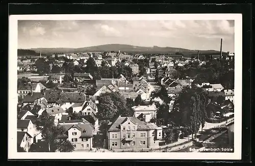 AK Schwarzenbach /Saale, Ortsansicht mit Kornberg bei Tag