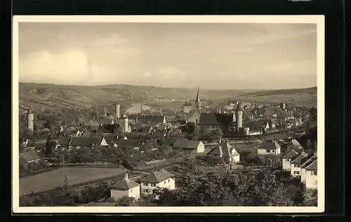Foto-AK Ochsenfurt, Teilansicht 1951