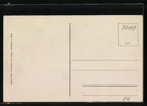 AK Ochsenfurt am Main, Partie neben der Mainbrücke, Blick zur Kirche