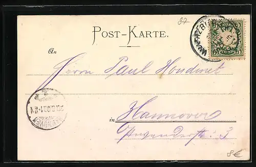 AK Würzburg, Totalansicht der Stadt