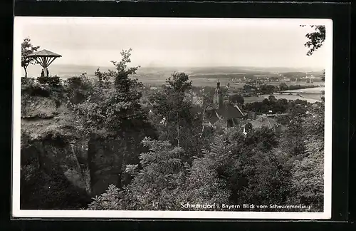 AK Schwandorf i. Bayern, Blick vom Schwammerling auf den Ort