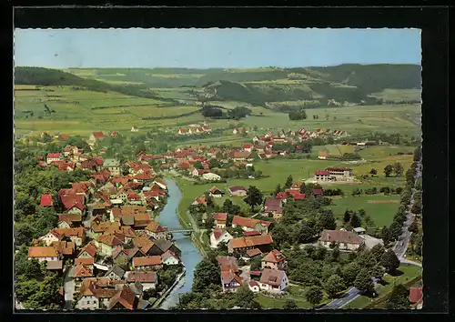 AK Unterrodach, Fliegeraufnahme der Ortschaft