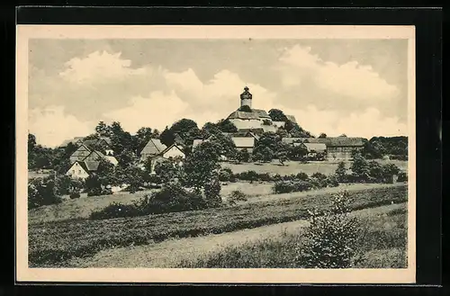 AK Sanspareil, Teilansicht mit Burg Zwernitz