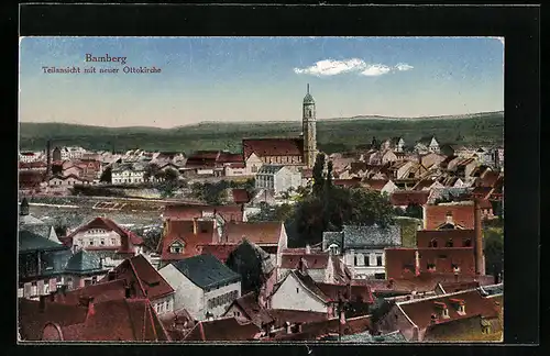 AK Bamberg, Teilansicht mit neuer Ottokirche
