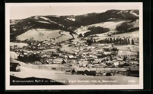 AK Spital am Semmering, Ortsansicht gegen Stuhleck