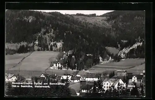 AK Spital am Semmering, Ortsansicht im Sonnenlicht