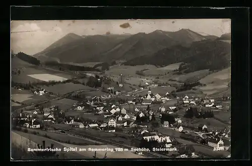 AK Spital am Semmering, Ortsansicht von oben