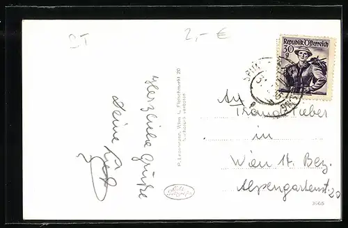 AK Spital am Semmering, Ortsansicht gegen Stuhleck im Winter