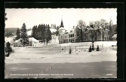 AK Spital am Semmering, Am Kindererholungsheim Schloss Sommerau im Winter