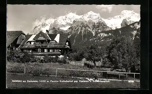 AK Ramsau am Dachstein, Pension Kielhuberhof geg. Eselstein u. Scheichenspitze