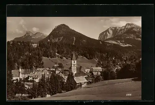 AK Bad Aussee, Ortsansicht mit Kirche