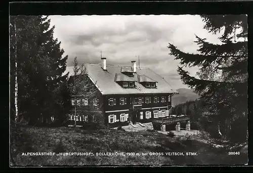 AK Gross Veitsch, Alpengasthof Hubertushof auf der Sollerhöhe