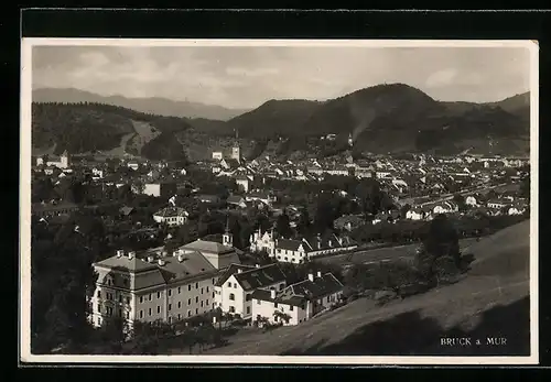 AK Bruck a. Mur, Ortsansicht bei Sonnenschein