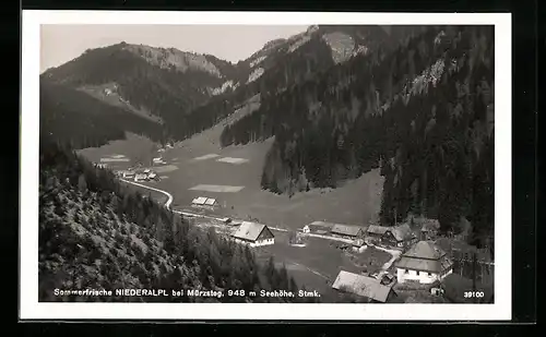 AK Niederalpl bei Mürzsteg, Blick auf den Ort