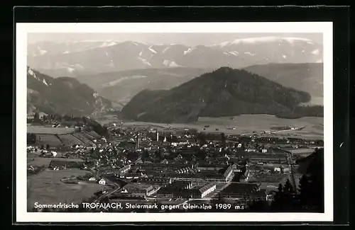 AK Trofaiach, Ortsansicht gegen Gleinalpe