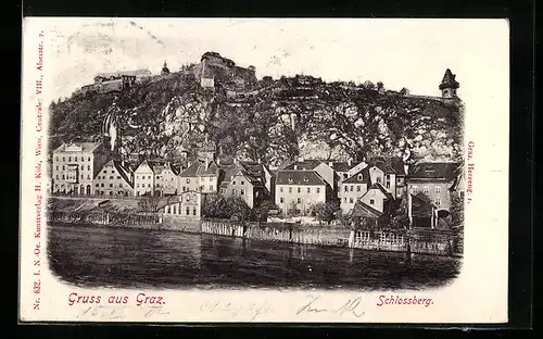AK Graz, Blick zum Schlossberg