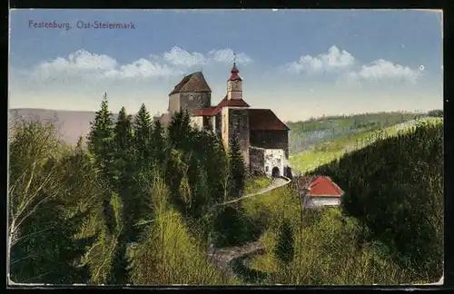 AK Festenburg, Blick zur Burg