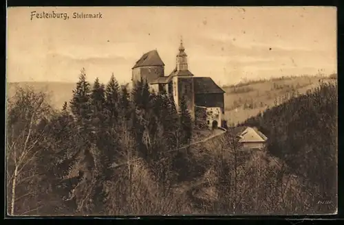 AK Festenburg, Blick zur Burg