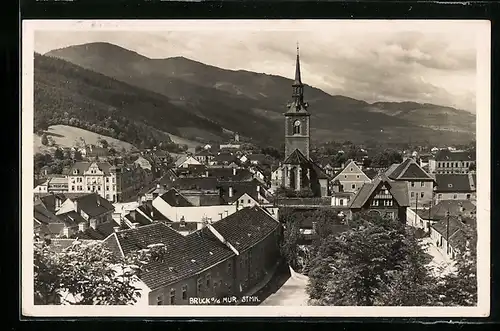 AK Bruck a. d. Mur, Blick zur Kirche