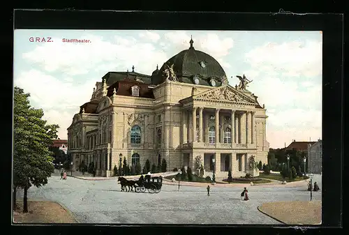 AK Graz, Blick zum Stadttheater