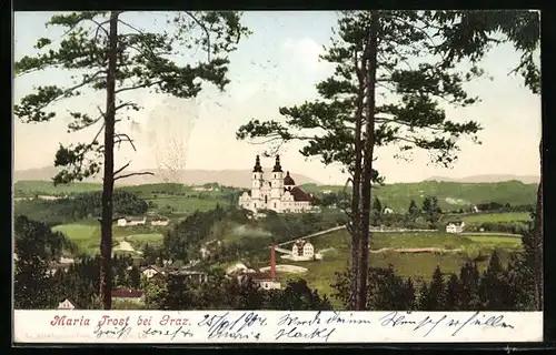 AK Graz, Blick zur Wallfahrtskirche Maria Trost