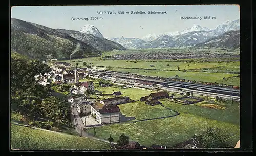 AK Selztal, Ortsansicht mit Grimming und Hochtausing