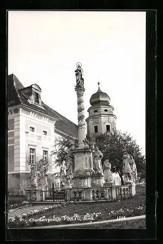 AK Vorau, Chorherrenstift mit Mariensäule