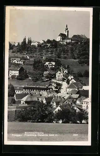 AK Pinggau-Friedberg, Totalansicht mit Kirche