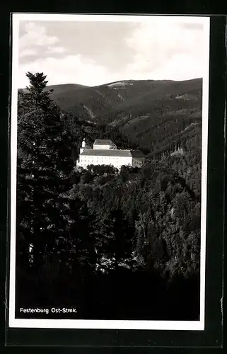 AK Festenburg, Schloss aus der Vogelschau