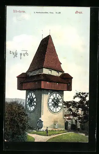 AK Graz, Uhrturm mit Anlage