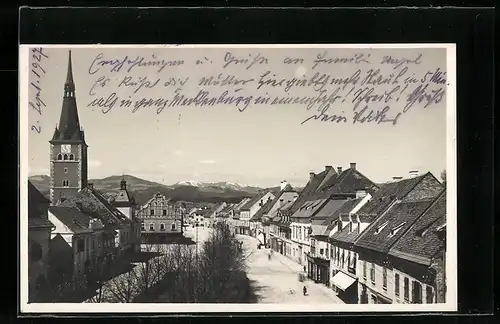 AK Voitsberg, Ortsansicht mit Kirche