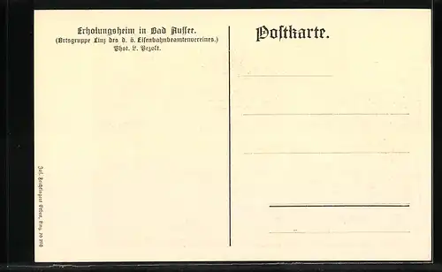 AK Bad Aussee, Erholungsheim von der Strasse aus